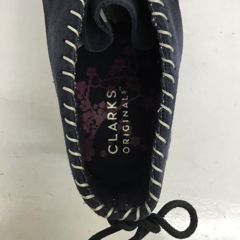 クラークス Clarks ブーツ ブーティ クラークス　SASHIKO　サシコ　ワラビー US：9.5 総柄 紺 / ネイビー /  メンズ USED 古着 中古 10122725