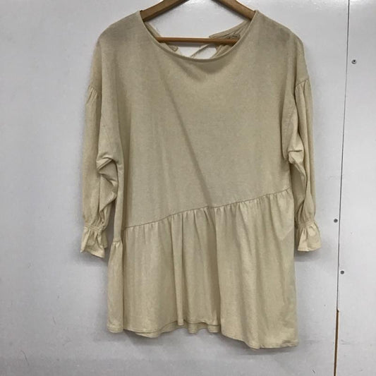 サマンサモスモス Samansa Mos2 カットソー 七分袖 FREE 無地 ベージュ / ベージュ /  レディース USED 古着 中古 10133439