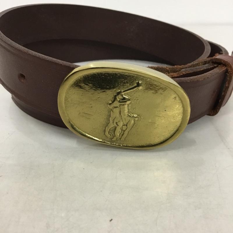 ポロラルフローレン POLO RALPH LAUREN ベルト・バックル ベルト レザー ワンポイント 茶 / ブラウン /  メンズ USED 古着 中古 10131203