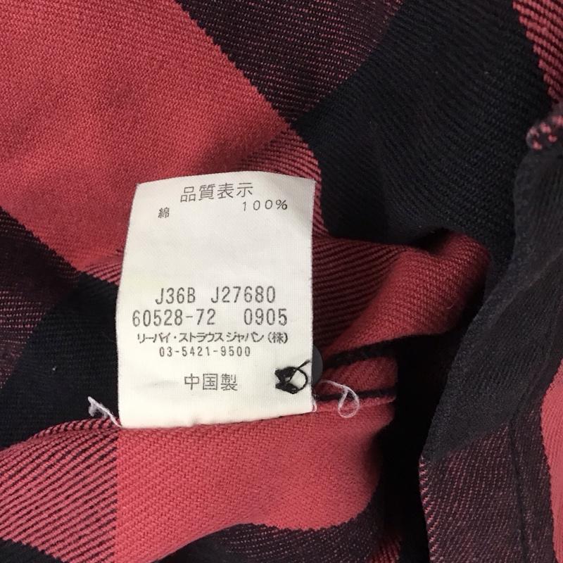 リーバイス Levi s シャツ、ブラウス 長袖 長袖シャツ チェックシャツ カラーシャツ M チェック 黒 / ブラック / X 赤 / レッド /  メンズ USED 古着 中古 10143404