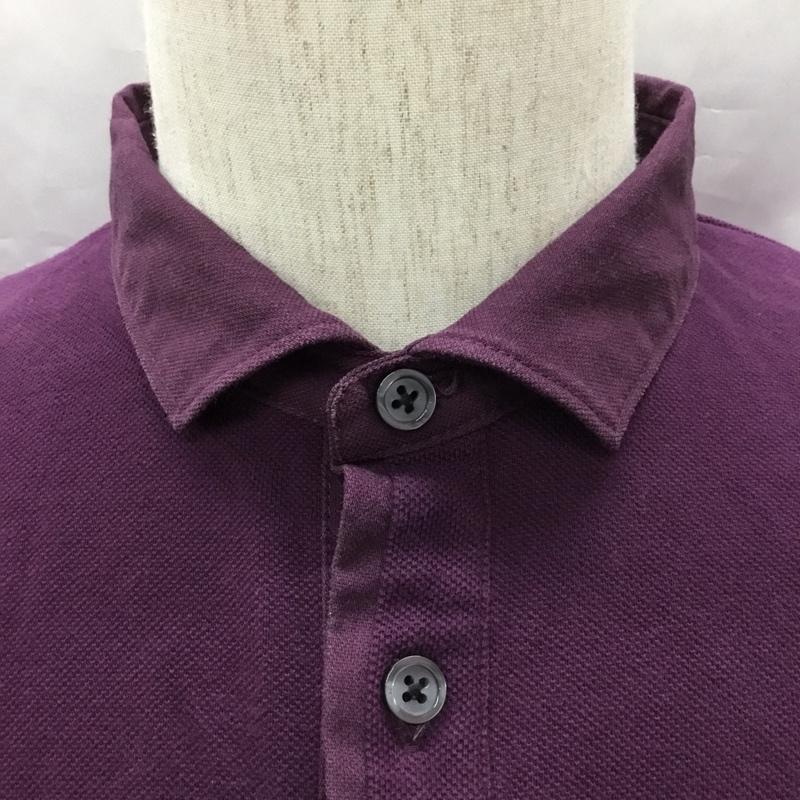 ジュンハシモト junhashimoto ポロシャツ 半袖 nuc41tt0103fc JUNHASHIMOTO×nanouniverse 半袖ポロシャツ 半袖カットソー XL 無地 紫 / パープル /  メンズ USED 古着 中古 10114578