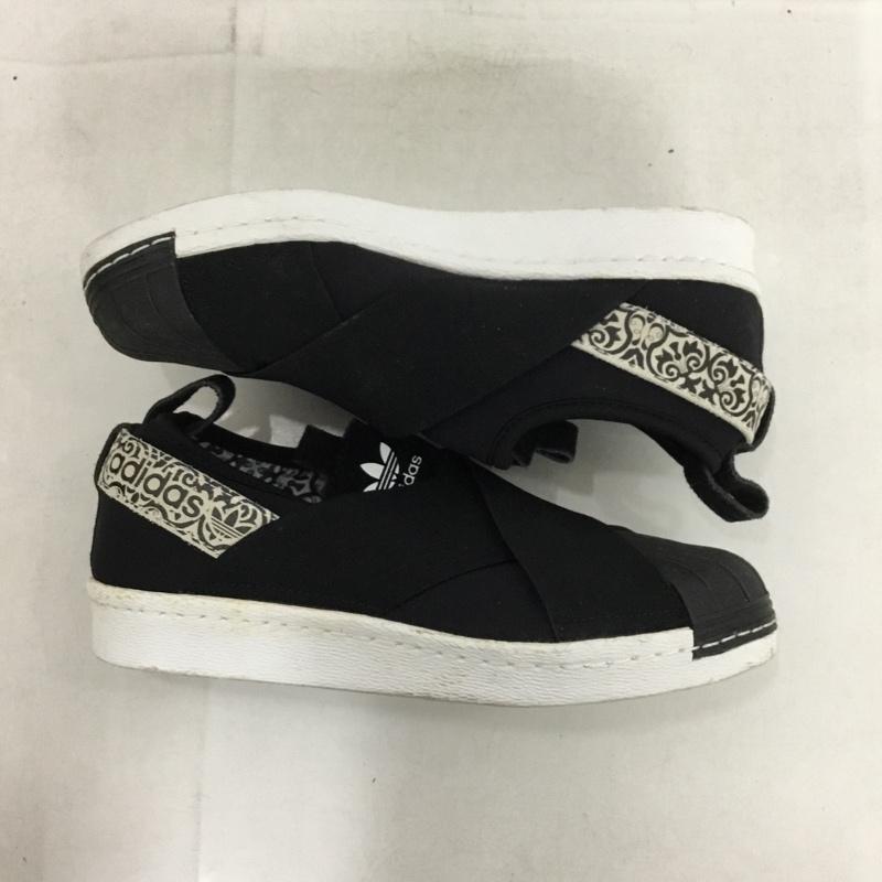 アディダス adidas スニーカー スニーカー BY9142 SUPERSTAR SlipOn スリッポン 22.5cm 22.5cm ロゴ、文字 黒 / ブラック /  レディース USED 古着 中古 10149456