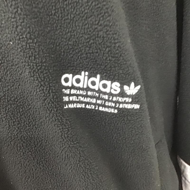 アディダス adidas ジャケット、上着 ジャケット、ブレザー GN8043 TricolorPolarFleece12ZipHoodie 長袖フリースジャケット ジップアップ ロゴ、文字 黒 / ブラック /  メンズ USED 古着 中古 10105583