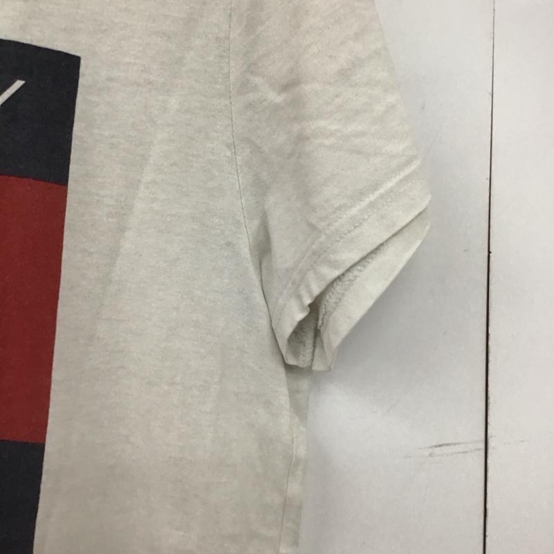 トミー ジーンズ TOMMY JEANS Tシャツ 半袖 半袖カットソー プリントTシャツ クルーネックカットソー L ロゴ、文字 アイボリー / アイボリー /  メンズ USED 古着 中古 10148996