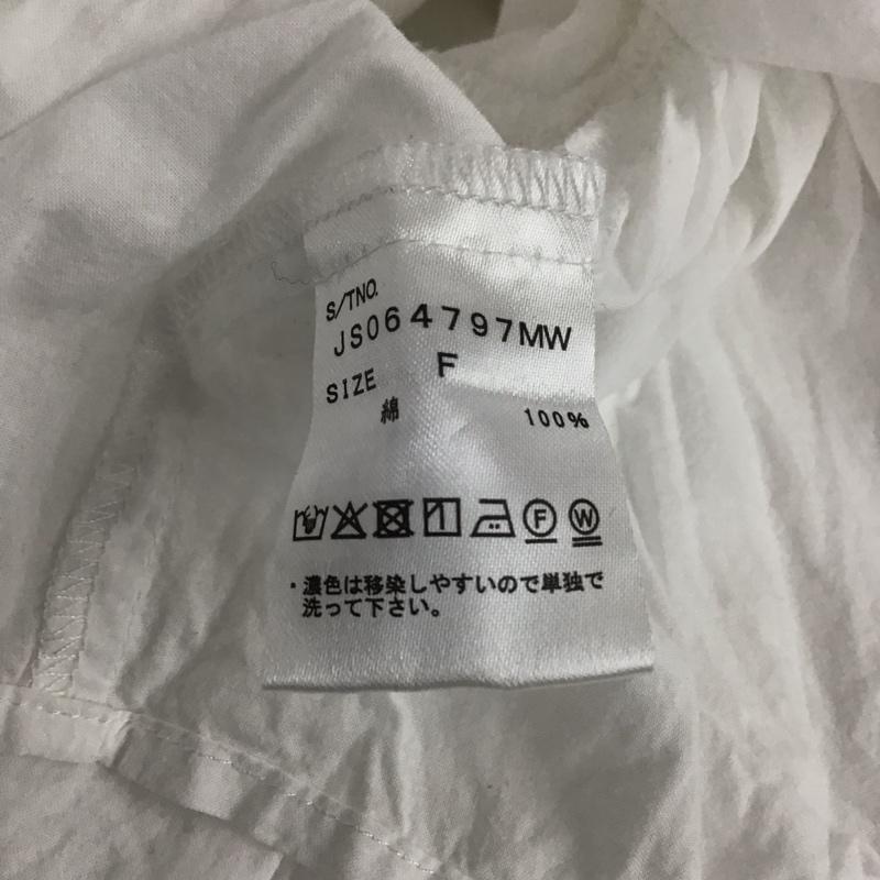 ジーナシス JEANASIS シャツ、ブラウス 長袖 JS064797MW バンドカラー FREE 刺繍 白 / ホワイト /  レディース USED 古着 中古 10150818