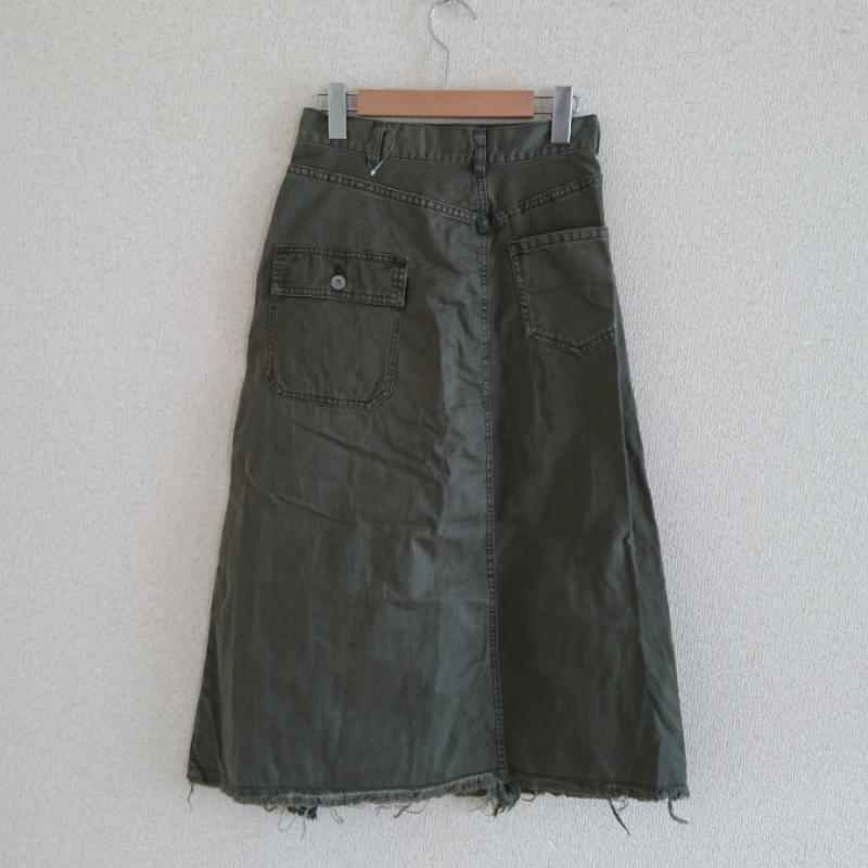 ローズバッド ROSE BUD スカート ロングスカート S 無地 カーキ / カーキ /  レディース USED 古着 中古 10031061