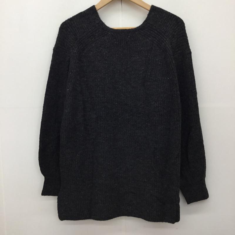 アースミュージックアンドエコロジー earth music&ecology ニット、セーター 長袖 FREE 無地 ダークグレー / ダークグレー /  レディース USED 古着 中古 10142852