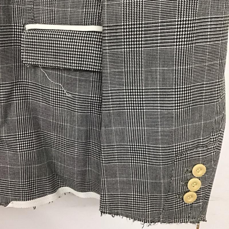 サカイ Sacai ジャケット、上着 ジャケット、ブレザー 長袖ジャケット アウター 前ボタン カラージャケット 2 チェック 白 / ホワイト / X 黒 / ブラック /  メンズ USED 古着 中古 10129294