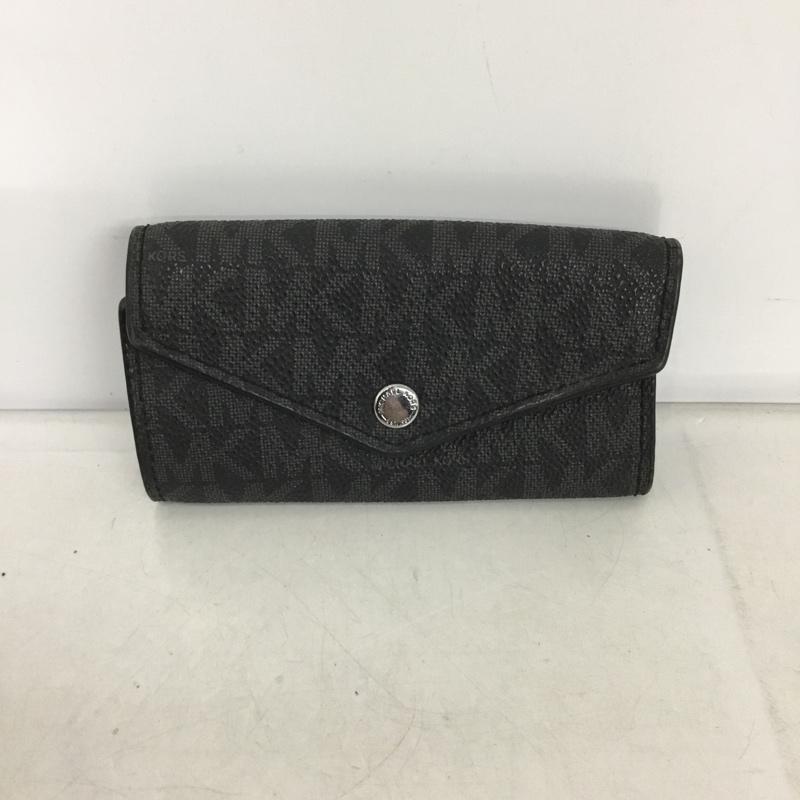 マイケルコース MICHAEL KORS キーケース キーケース MKシグネチャー COOPER ロゴ 総柄 黒 / ブラック /  メンズ USED 古着 中古 10142181
