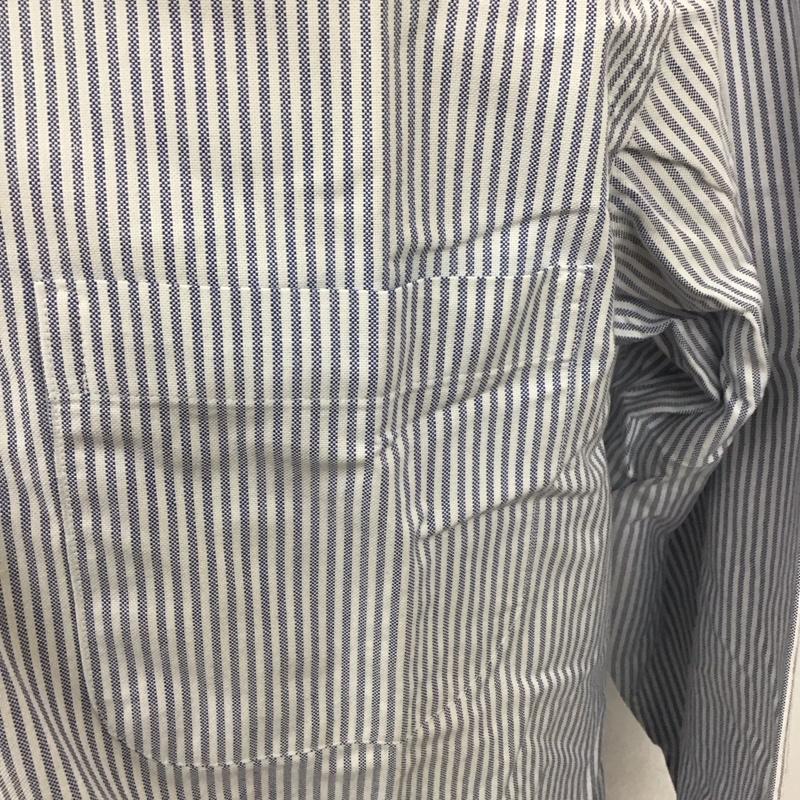 ブルックスブラザーズ BROOKS BROTHERS シャツ、ブラウス 長袖 長袖シャツ カジュアルシャツ カラーシャツ ボタンダウンシャツ ストライプ 白 / ホワイト / X 青 / ブルー /  メンズ USED 古着 中古 10111267