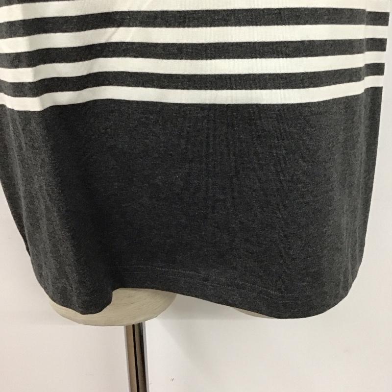 ザノースフェイス THE NORTH FACE Tシャツ 半袖 nt31950 半袖Tシャツ ボーダーTシャツ 半袖カットソー XL ロゴ、文字 白 / ホワイト / X 灰 / グレー /  メンズ USED 古着 中古 10127324