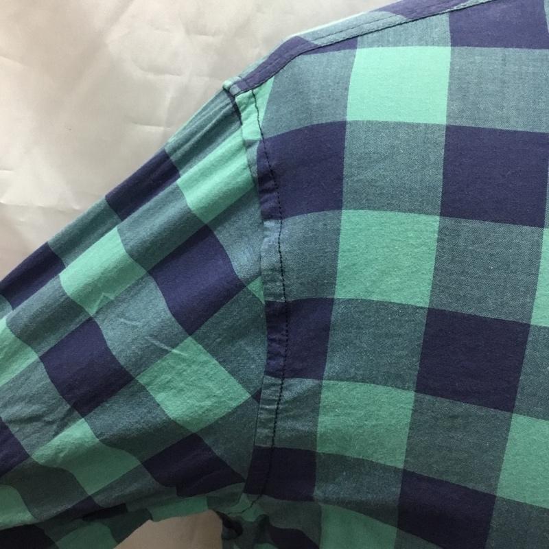 デニム アンド サプライ DENIM & SUPPLY シャツ、ブラウス 長袖 胸ポケット M チェック 緑 / グリーン / X 紺 / ネイビー /  メンズ USED 古着 中古 10117158