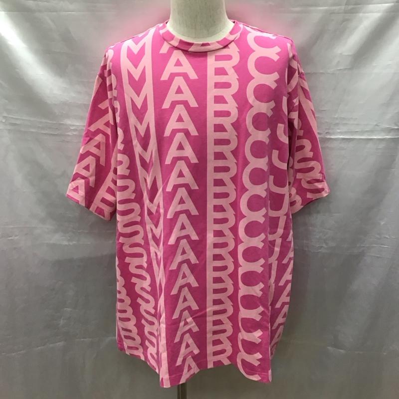 マークジェイコブス MARCJACOBS Tシャツ 半袖 半袖カットソー プリントTシャツ クルーネックカットソー ロゴ、文字 桃 / ピンク /  メンズ USED 古着 中古 10118399