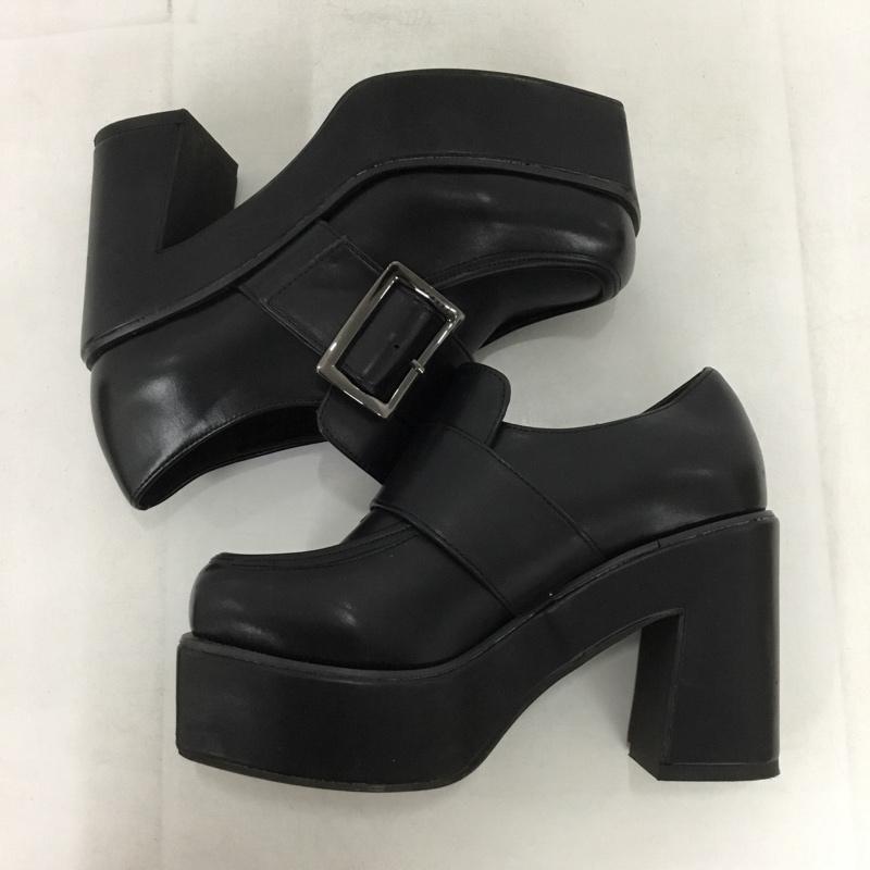 アズールバイマウジー AZUL BY MOUSSY ローファー ローファー 厚底ローファー ヒール M 無地 黒 / ブラック /  レディース USED 古着 中古 10151278