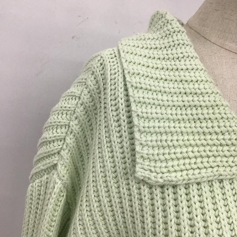ヘザー Heather カーディガン 長袖 HE061529CF 襟付き ジップアップ フルジップ FREE 無地 薄緑 / ライトグリーン /  レディース USED 古着 中古 10122105