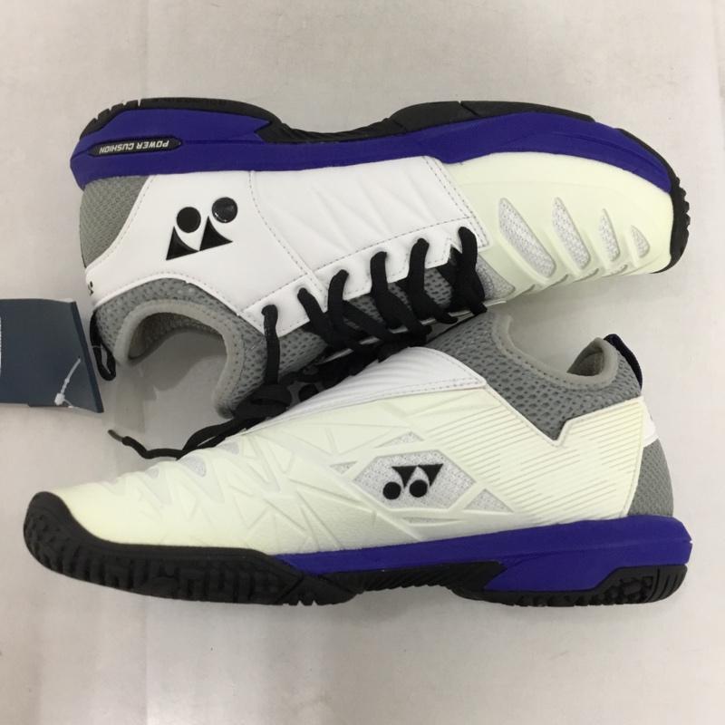ヨネックス YONEX スニーカー スニーカー SHTF3MGC パワークッションフュージョンレブ3メンGC テニスシューズ 箱有 24.5cm 24.5cm ロゴ、文字 白 / ホワイト / X 青 / ブルー / X 灰 / グレー /  レディース USED 古着 中古 10147959