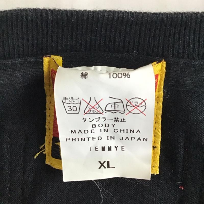 クリームソーダ CREAMSODA Tシャツ 半袖 TEMMYE クルーネック ロゴ XL プリント 黒 / ブラック /  メンズ USED 古着 中古 10119687