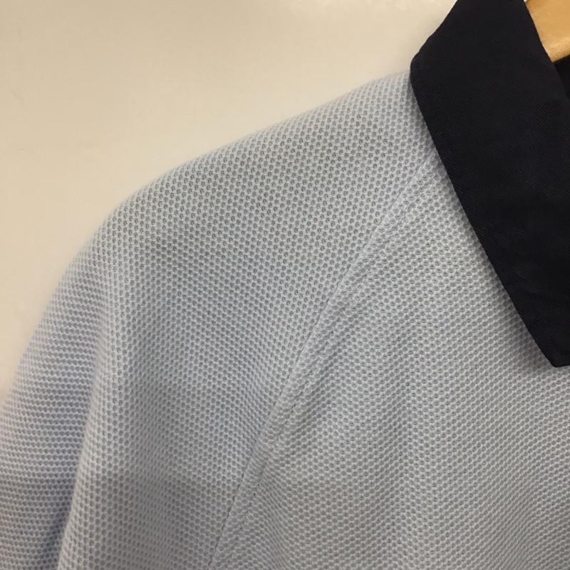 ランズエンド LANDS END ポロシャツ 半袖 半袖ポロシャツ カラーシャツ 半袖カットソー XL 無地 水色 / ライトブルー /  メンズ USED 古着 中古 10143254