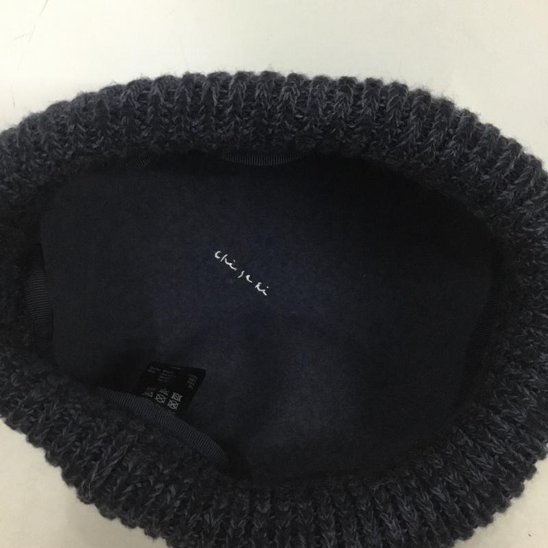 古着 USED 帽子 ニット帽 chisaki ロールキャップ HARU 無地 紺 / ネイビー /  レディース USED 古着 中古 10143990