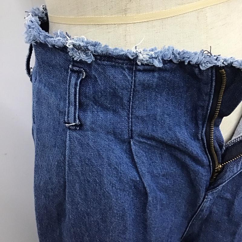 ローリーズファーム LOWRYS FARM パンツ デニム、ジーンズ デニムパンツ ストレートパンツ ワイドパンツ カジュアルパンツ M 無地 インディゴ / インディゴ /  レディース USED 古着 中古 10124128
