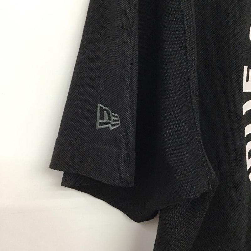 ニューエラ NEW ERA Tシャツ 半袖 半袖カットソー 無地Tシャツ スタンドネックカットソー XL ロゴ、文字 黒 / ブラック /  メンズ USED 古着 中古 10132340