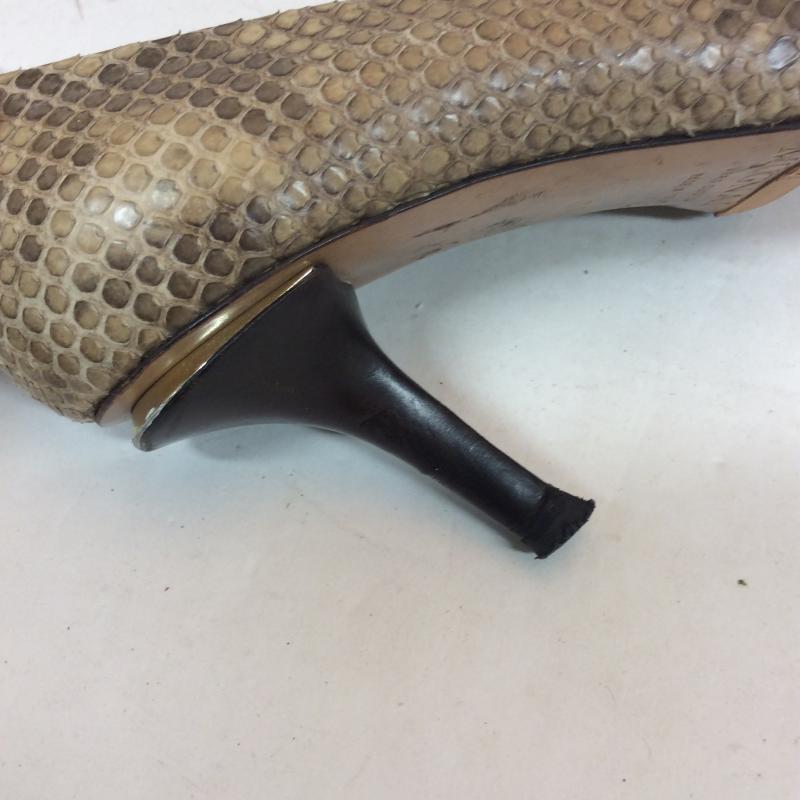 ムニャイ MUGNAI パンプス パンプス VERO CUOIO 22.5cm ヘビ柄 ベージュ / ベージュ / X 茶 / ブラウン /  レディース USED 古着 中古 10004200