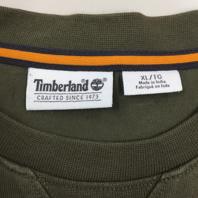ティンバーランド Timberland Tシャツ 半袖 半袖カットソー プリントTシャツ クルーネックカットソー XL ロゴ、文字 カーキ / カーキ /  メンズ USED 古着 中古 10108381