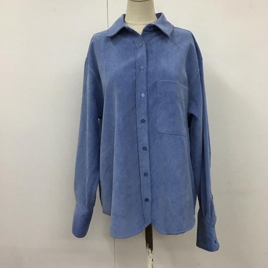 ザラ ZARA シャツ、ブラウス 長袖 8708 910 400 M 無地 青 / ブルー /  レディース USED 古着 中古 10119394