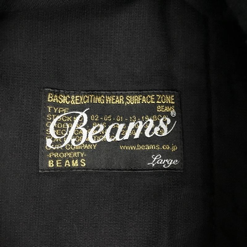 ビームス BEAMS ジャケット、上着 ジャンパー、ブルゾン bmj-211-sb3100-1/2 ミリタリージャケット ジップアップジャケット アウター L 無地 黒 / ブラック /  メンズ USED 古着 中古 10108746