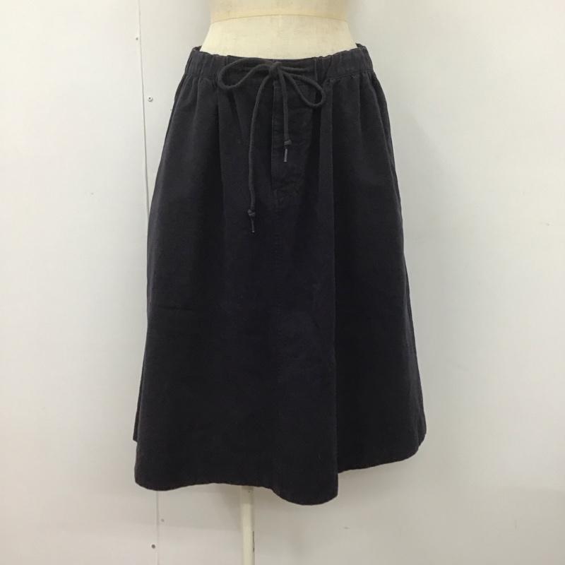 エムエイチエル MHL. スカート ロングスカート 595-8232506 コットンウール 2 無地 紺 / ネイビー /  レディース USED 古着 中古 10108560