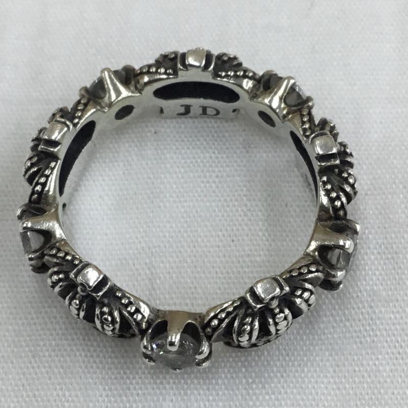 ジャスティンディヴィス JUSTIN DAVIS アクセサリー 指輪 クラウン　王冠　SRJ325 CHERISH　STONE  黒 / ブラック /  メンズ USED 古着 中古 10129022