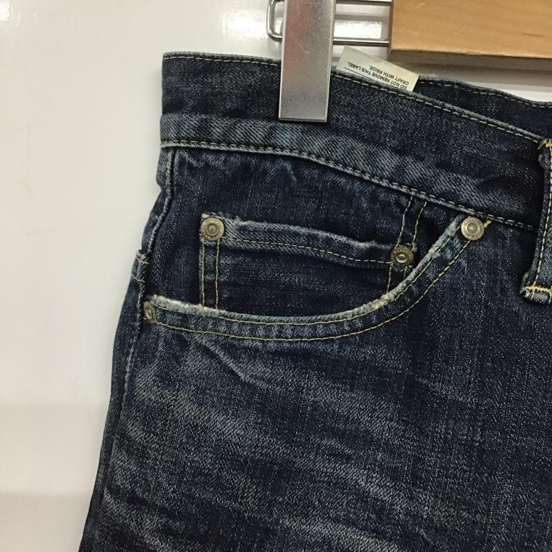 ダブルタップス WTAPS パンツ デニム、ジーンズ デニムパンツ ワイドパンツ カジュアルパンツ S ダメージ加工 インディゴ / インディゴ /  メンズ USED 古着 中古 10144492