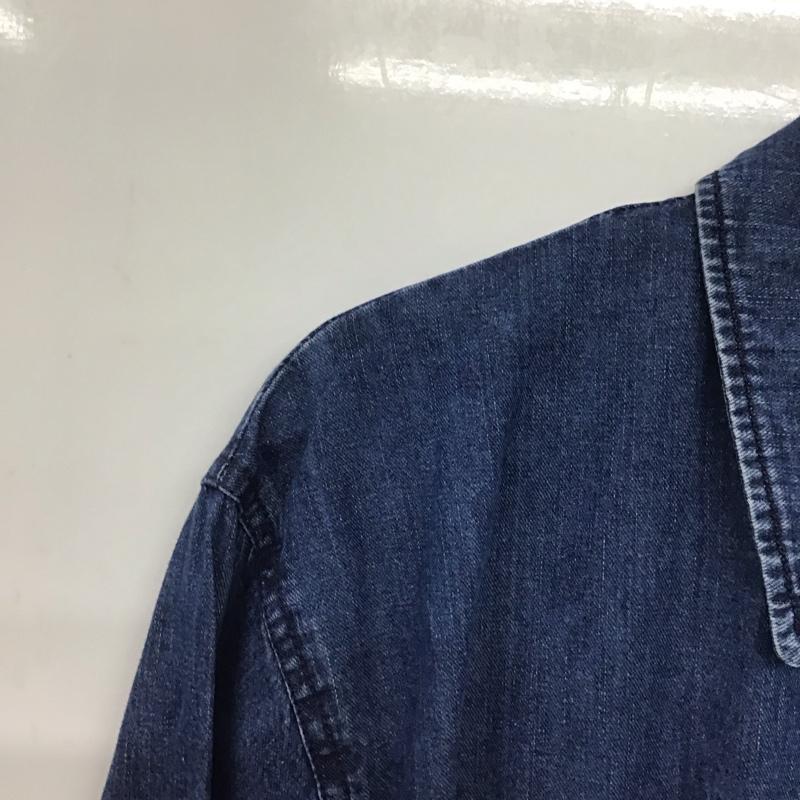 ゴースローキャラバン go slow caravan ジャケット、上着 ジャケット、ブレザー 336604 チャイナシャツJKT デニムジャケット 3 ワンポイント 青 / ブルー /  メンズ USED 古着 中古 10144006