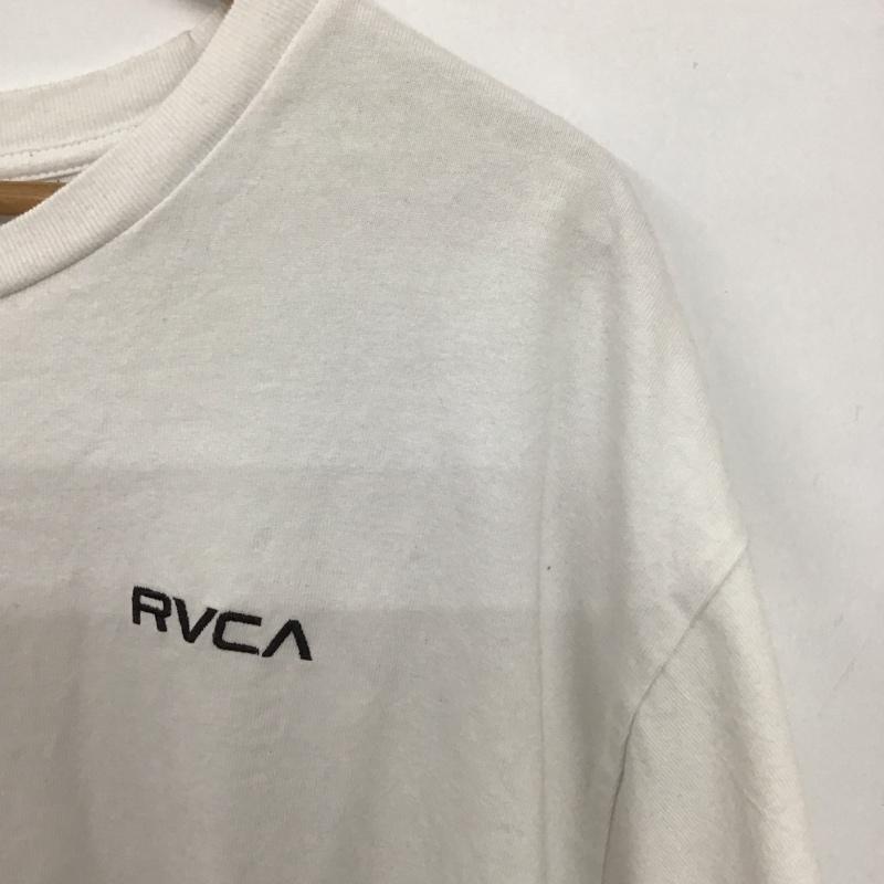 ルーカ RVCA Tシャツ 半袖 半袖カットソー プリントTシャツ クルーネックカットソー L ロゴ、文字 白 / ホワイト /  メンズ USED 古着 中古 10132714