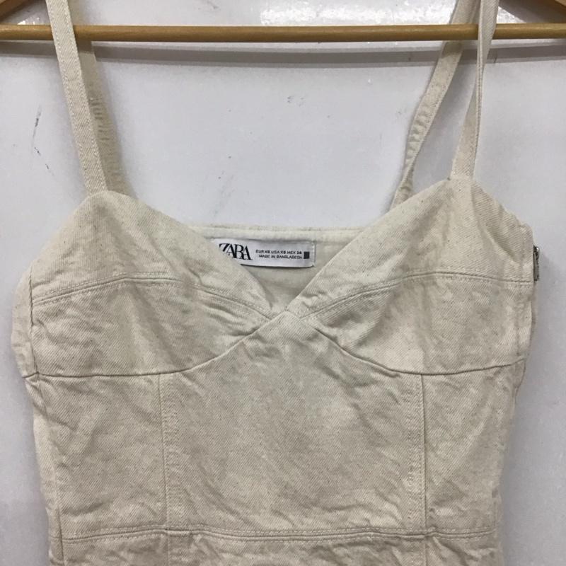 ザラ ZARA ワンピース ロングスカート XS 無地 アイボリー / アイボリー /  レディース USED 古着 中古 10129437