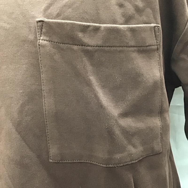 ナノユニバース nano・universe Tシャツ 半袖 668-1124074 Anti Smell エチケットTシャツ S 無地 茶 / ブラウン /  メンズ USED 古着 中古 10117061