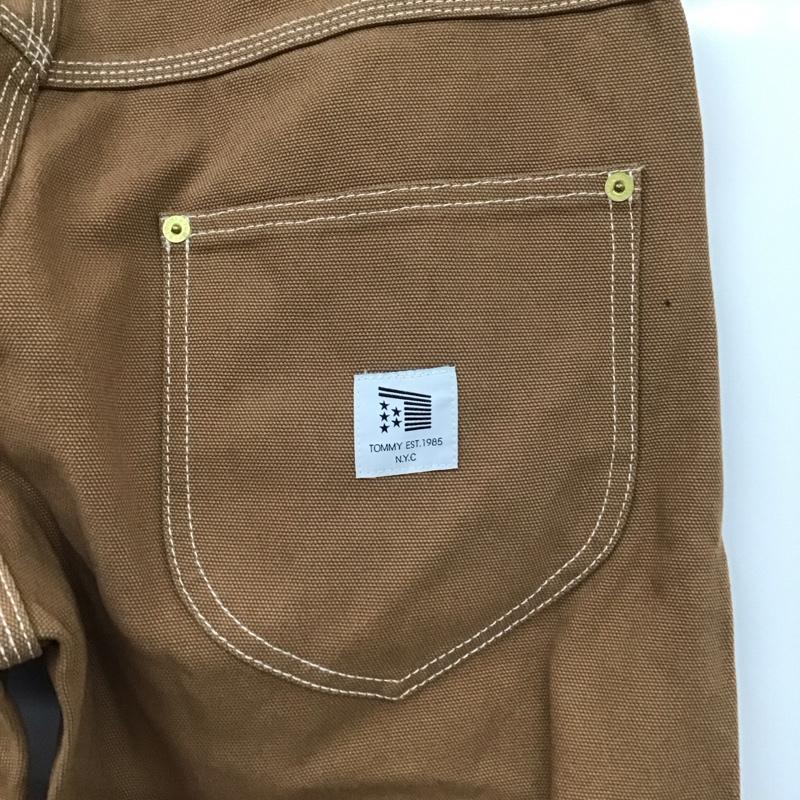 トミー TOMMY パンツ ワークパンツ、ペインターパンツ コットン M ワンポイント 茶 / ブラウン /  メンズ USED 古着 中古 10111207