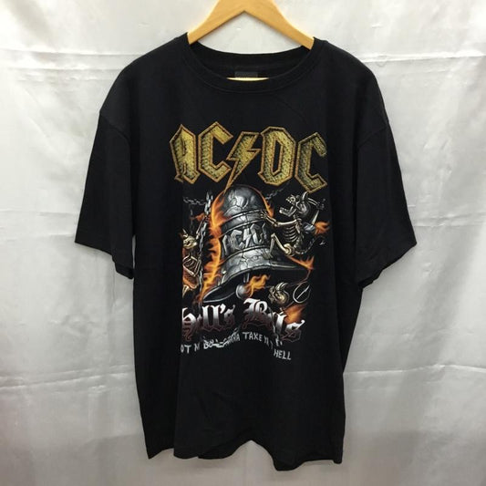 古着 USED Tシャツ 半袖 半袖カットソー プリントTシャツ クルーネックカットソー バンドTシャツ XL プリント 黒 / ブラック /  メンズ USED 古着 中古 10108347