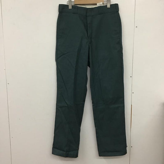 ディッキーズ Dickies パンツ ワークパンツ、ペインターパンツ ワークパンツ ワイドパンツ カジュアルパンツ 32インチ 無地 緑 / グリーン /  メンズ USED 古着 中古 10132098