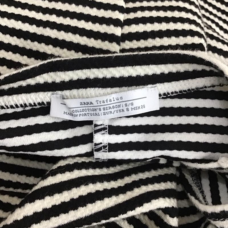 ザラ ZARA ワンピース ミニスカート 5580 086 064 オープンショルダー S ボーダー柄 白 / ホワイト / X 黒 / ブラック /  レディース USED 古着 中古 10115000