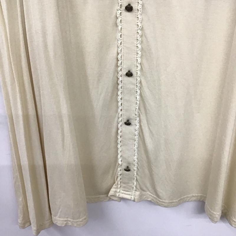 アクシーズファム axes femme ワンピース ひざ丈スカート ノースリーブロングワンピース フレアワンピース M 無地 ベージュ / ベージュ /  レディース USED 古着 中古 10135259