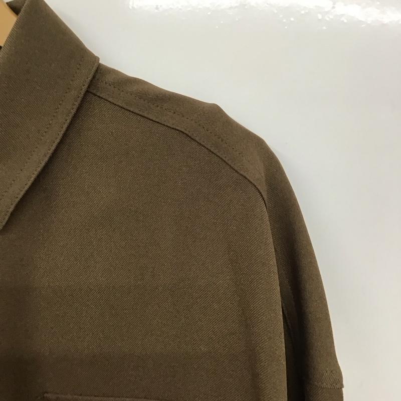 ニコアンド niko and... シャツ、ブラウス 長袖 ST95CA02SM ウーリッシュフラノCPOシャツ 無地 茶 / ブラウン /  レディース USED 古着 中古 10132788