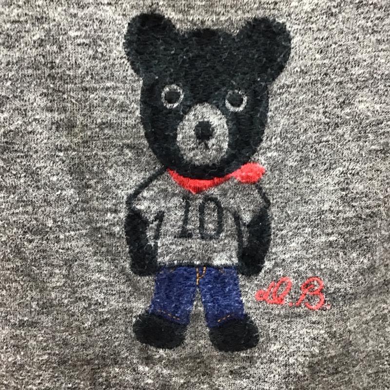 ダブルB Double B Tシャツ 半袖 110cm キッズ クマ 110cm 刺繍 灰 / グレー /  ボーイズ USED 古着 中古 10116908