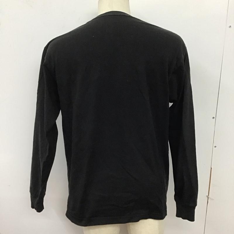 ザノースフェイス THE NORTH FACE カットソー 長袖 nt82136 ロングスリーブスクエアロゴティー 長袖カットソー プリントTシャツ M ロゴ、文字 黒 / ブラック /  メンズ USED 古着 中古 10125595