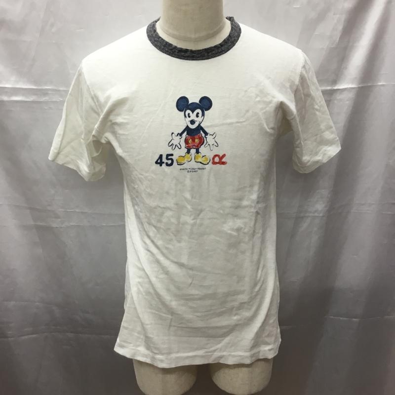 フォーティーファイブアールピーエム 45RPM Tシャツ 半袖 ミッキーマウス ディズニー 3 キャラクター 白 / ホワイト /  メンズ USED 古着 中古 10112385
