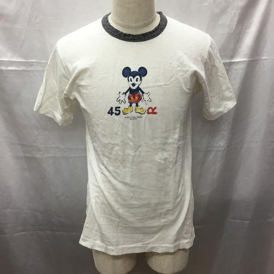 フォーティーファイブアールピーエム 45RPM Tシャツ 半袖 ミッキーマウス ディズニー 3 キャラクター 白 / ホワイト /  メンズ USED 古着 中古 10112385