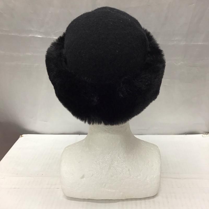 ザラ ZARA 帽子 ハット 0653 261 800 フェイクファー 無地 黒 / ブラック /  レディース USED 古着 中古 10118151