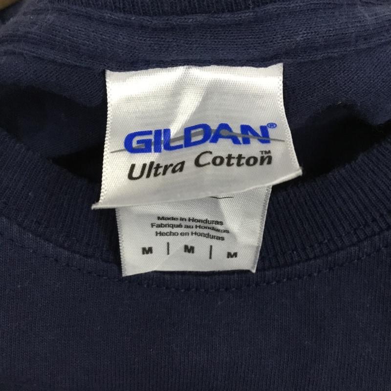 ギルダン GILDAN Tシャツ 半袖 M ロゴ、文字 紺 / ネイビー /  メンズ USED 古着 中古 10110592