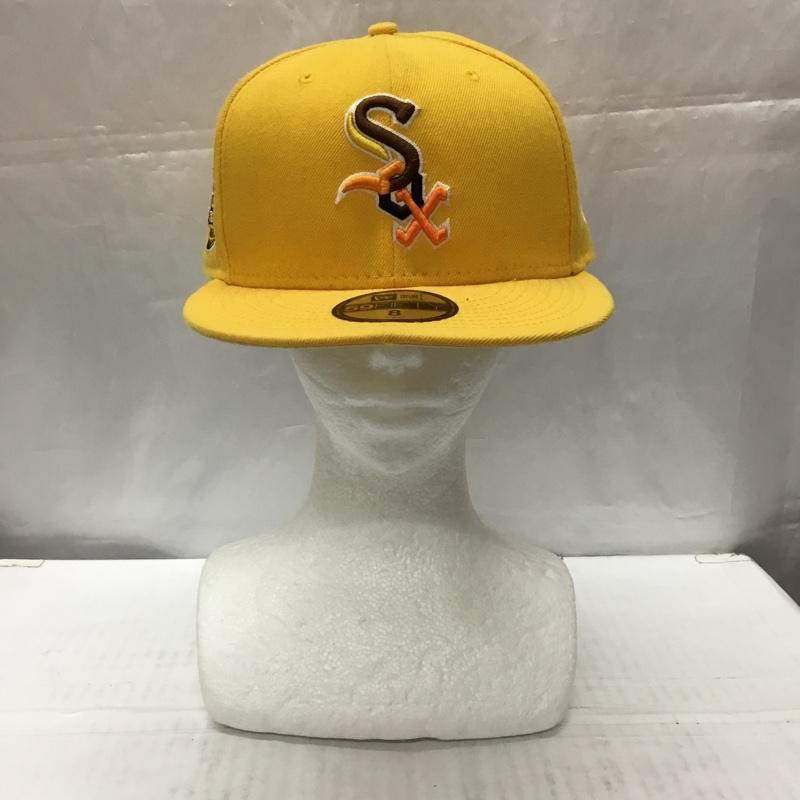 ニューエラ NEW ERA 帽子 キャップ 59FIFTY 63.5cm SOX ロゴ、文字 黄 / イエロー /  メンズ USED 古着 中古 10108901