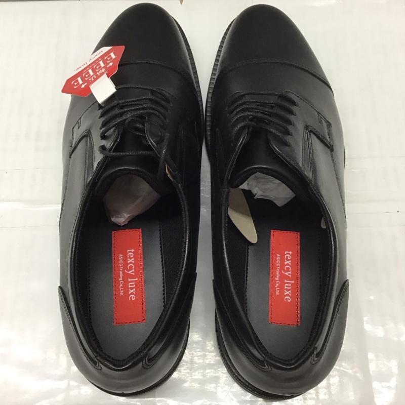 アシックス ASICS 革靴 革靴 TU-7796 texcy luxe ストレートチップ 幅広 箱有 4E 26cm 26.0cm 無地 黒 / ブラック /  メンズ USED 古着 中古 10111730